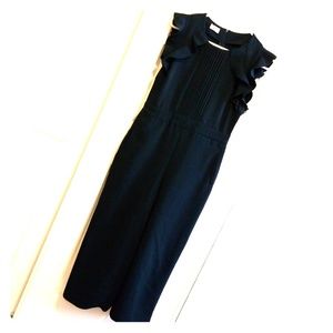 Crop wide-leg jumpsuit in forest green